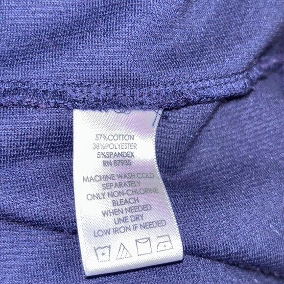 Susan Graver Weekend navy blue velour zip front sleeveless vest size Large - Picture 9 of 9